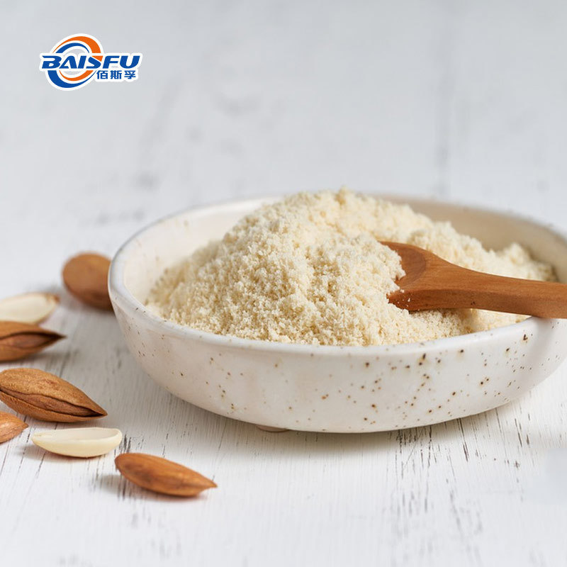 Baisfu Top Quality 99% pure Natural Almond Powder CAS No. 87-72-9 Amygdalin off-white powder use In Food, Health Products, Cosmetics