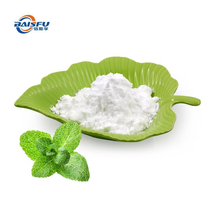 Baisfu Pure Natural L-Menthyl Lactate CAS:59259-38-0 Food Grade  High Concentration Food Flavor White Crystalline Powder for Baked Goods and Cosmetics